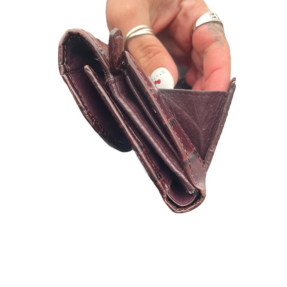 Brighton Brown/Burgundy Colored Trifold Compact Wallet - Picture 8 of 12